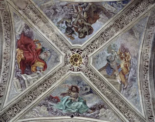 Soffitto nella Cappella Strozzi raffigurante i profeti Abramo, Noè, Adamo e Giacobbe c.1489-1502